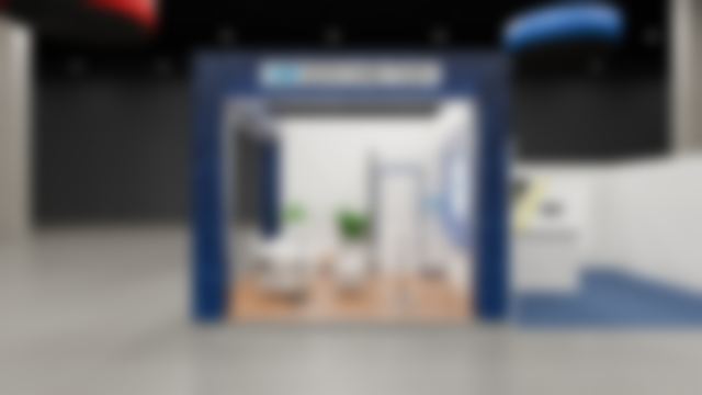 Render del stand SERVIMETERS en Pabellón 17